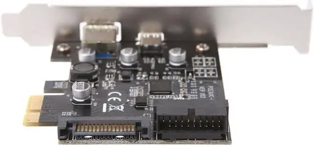 Alt view image 4 of 7 - Weastlinks PCI-e To USB3.1 Type-C Riser Card PCIe to USB-C 2.4A Fast Charger with 19PIN Front USB Miner Expansion Adapter 5G PCI-Express