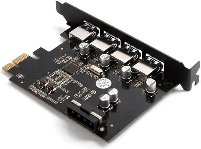 Alt view image 4 of 6 - Weastlinks PCIE to 4 Port USB 3.0 PCI-e Adapter PCI Express USB3.0 4 Port HUB 5.0Gbps 19Pin FL1100 chipset Support WIN10 WIN8 MAC OS
