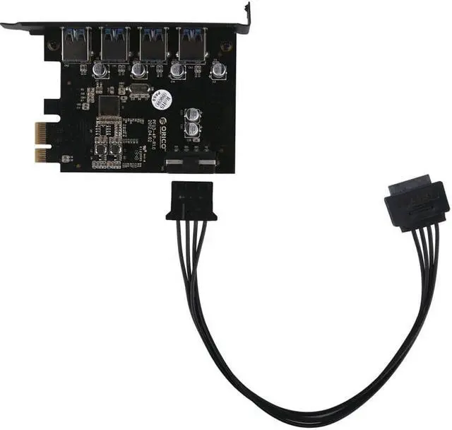 Alt view image 5 of 6 - Weastlinks PCIE to 4 Port USB 3.0 PCI-e Adapter PCI Express USB3.0 4 Port HUB 5.0Gbps 19Pin FL1100 chipset Support WIN10 WIN8 MAC OS