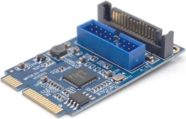 Alt view image 6 of 7 - Weastlinks MINI PCI-E to USB3.0 Adapter Card Mini PCIE to 20Pin/19Pin Expansion Card Mini PCIE to USB3.0 Adapter