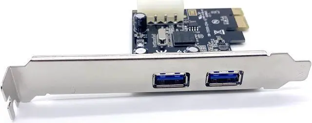 Main image of Weastlinks PCIE to 2 Port USB 3.0 PCI Express 4-pin IDE Connector Adapter USB3.0 Add On Card With Low Profile