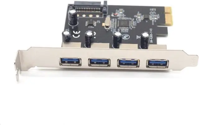 Main image of Weastlinks PCI-E to 4 Ports USB3.0 Expansion Card PCI Express to USB3.0 Adapter Card with SATA Power Interface for Desktop PC