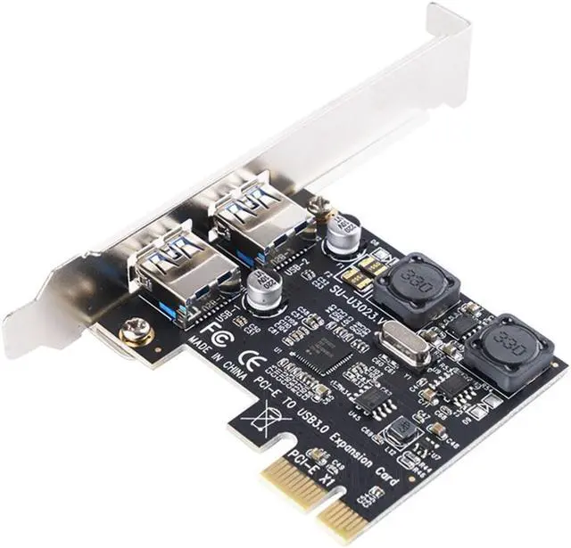 Alt view image 2 of 6 - Weastlinks PCI-E Express to 2 Port USB3.0 Super Speed 5Gbps PCI-E Expansion Card Adapter For Desktop PC Computer