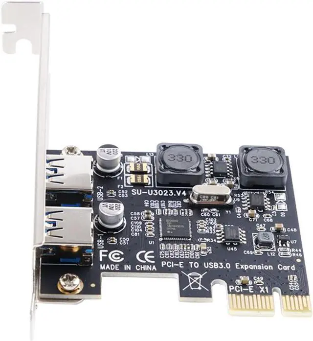 Alt view image 4 of 6 - Weastlinks PCI-E Express to 2 Port USB3.0 Super Speed 5Gbps PCI-E Expansion Card Adapter For Desktop PC Computer