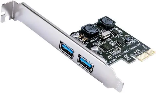 Alt view image 6 of 6 - Weastlinks PCI-E Express to 2 Port USB3.0 Super Speed 5Gbps PCI-E Expansion Card Adapter For Desktop PC Computer