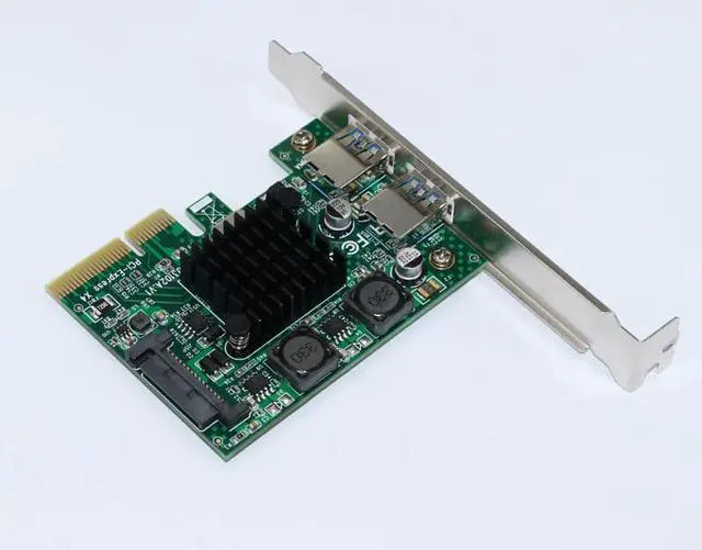 Alt view image 2 of 5 - Weastlinks USB 3.1 PCI Express Card 2-Ports Superspeed USB 3.1 10Gbps Raiser Adapter PCIE PCI-E 3.0 X4 ASMedia ASM3142 Chipset for Desktop