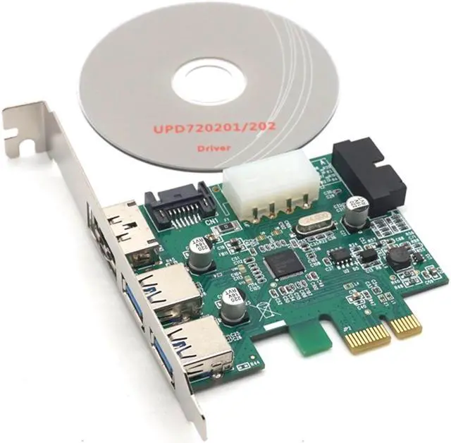 Alt view image 7 of 7 - Weastlinks Pcie PCI-EXPRESS External 2 Ports USB3.0 POWER ESATA + Built-in 19PIN USB3.0 Adapter card