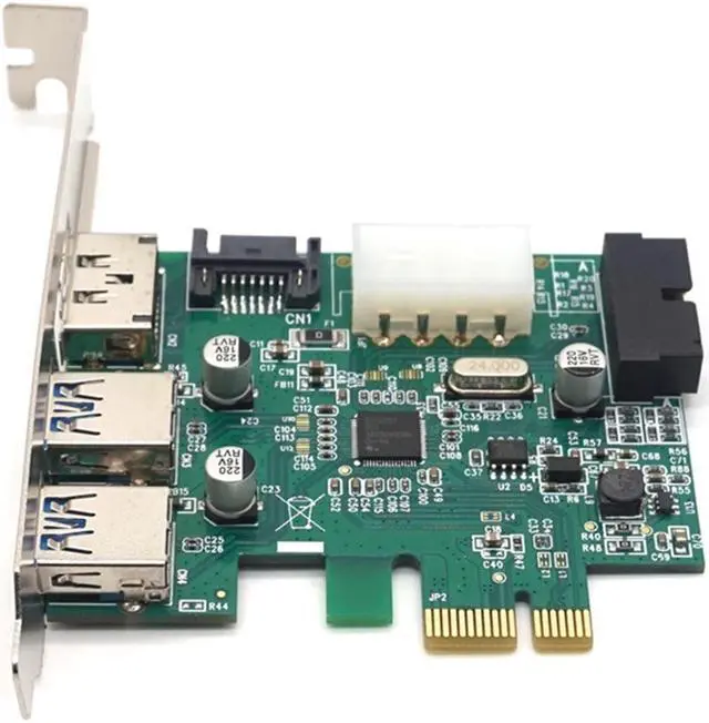 Alt view image 6 of 7 - Weastlinks Pcie PCI-EXPRESS External 2 Ports USB3.0 POWER ESATA + Built-in 19PIN USB3.0 Adapter card