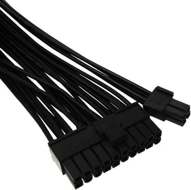 Alt view image 6 of 7 - Weastlinks ATX 30cm 24 Pin Dual PSU Power Supply Extension Cable Synchronous Cord For Computer Cable Connector For Mining 24Pin 20+4pin