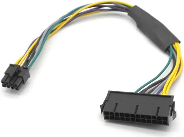 Alt view image 2 of 7 - Weastlinks 24 Pin to 8 Pin ATX PSU Power Adapter Cable Compatible with DELL Optiplex 3020 7020 9020 Precision T1700 30cm(1 ft)