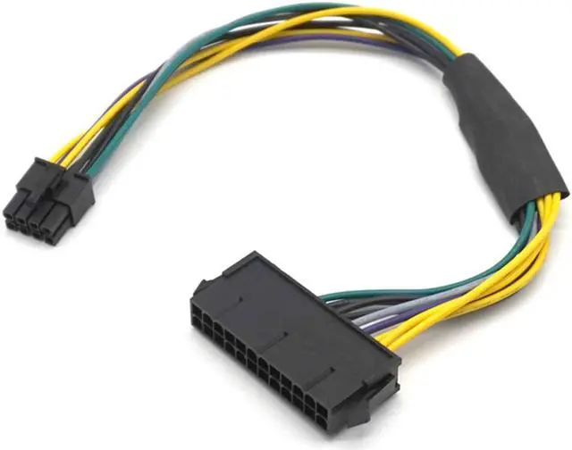 Alt view image 7 of 7 - Weastlinks 24 Pin to 8 Pin ATX PSU Power Adapter Cable Compatible with DELL Optiplex 3020 7020 9020 Precision T1700 30cm(1 ft)