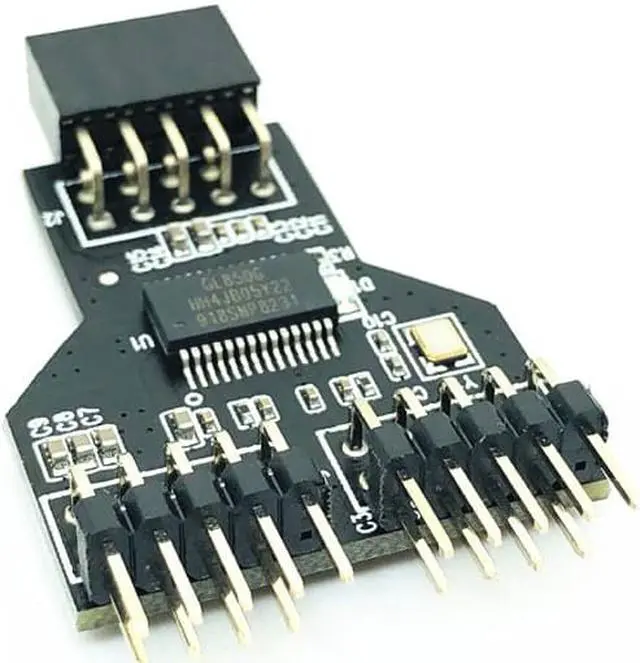 Alt view image 7 of 7 - Weastlinks USB2.0 9 PIN Female to Dual USB2.0 9 Pin Male Adapter USB 2.0 9Pin to Dual USB 2.0 9PIN Converter Adapter USB HUB Expansion Card