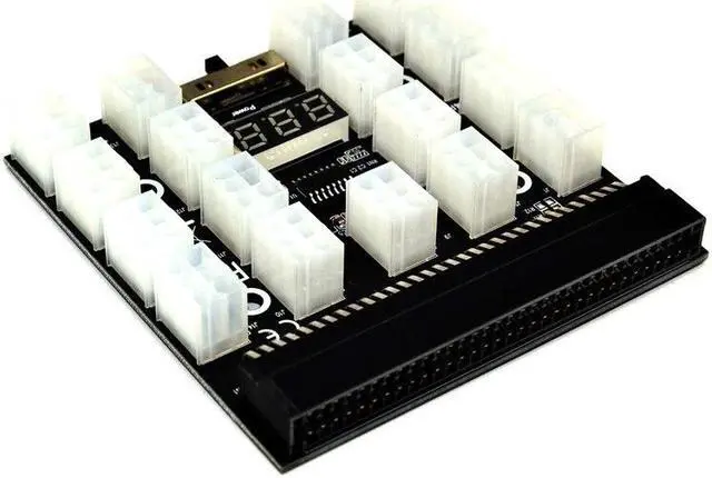 Alt view image 5 of 7 - Weastlinks PCI-E 17x 6Pin Power Supply Breakout Board Adapter Converter 12V for Ethereum BTC Antminer Miner Mining HP Server PSU GPU