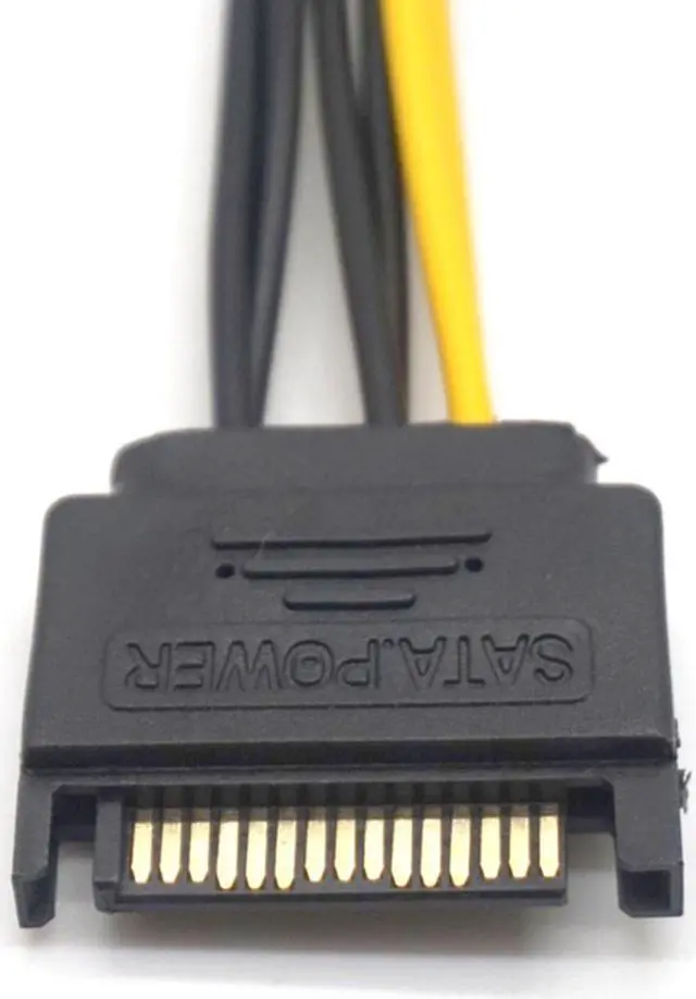 Alt view image 4 of 7 - Weastlinks 10 Pcs 20cm 6Pin To SATA Converter Adapter Video Power Supply Cable Video Power Cable 15 Pin To 6 Pin PCI EXPRESS PCI-E Card SATA Cable