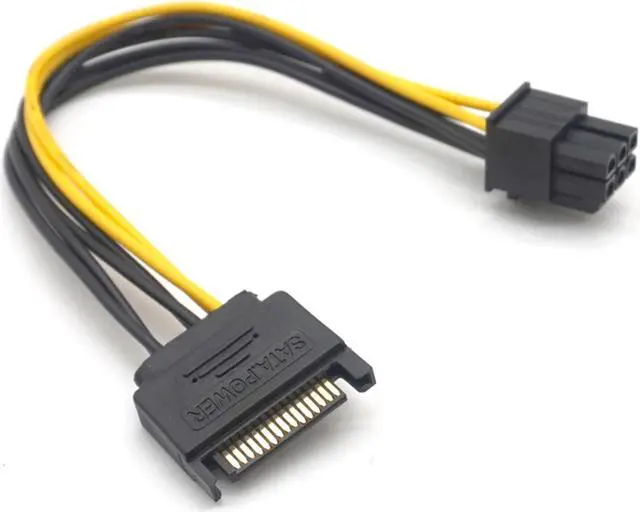 Alt view image 2 of 7 - Weastlinks 10 Pcs 20cm 6Pin To SATA Converter Adapter Video Power Supply Cable Video Power Cable 15 Pin To 6 Pin PCI EXPRESS PCI-E Card SATA Cable