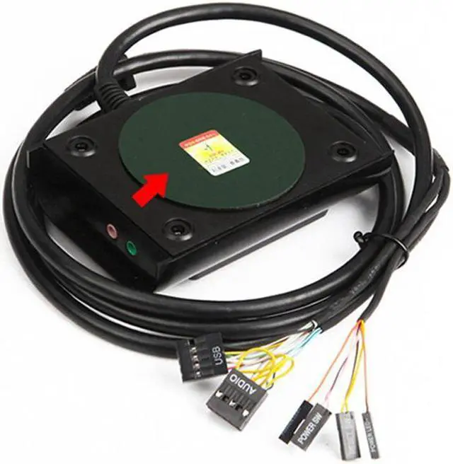 Alt view image 4 of 6 - Weastlinks Desktop Computer PC Case Power Supply on/off Reset Button Switch with Double USB and Audio Ports for Office Internet Cafes