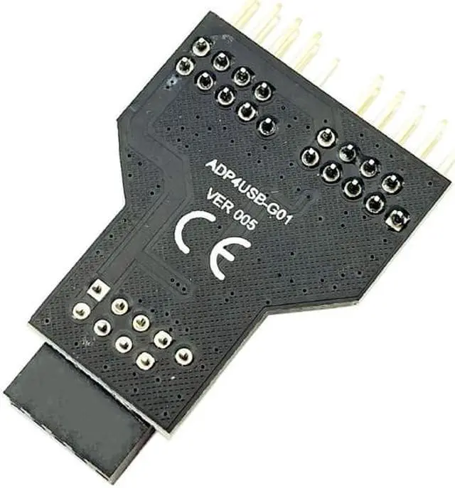 Alt view image 6 of 7 - Weastlinks USB2.0 9 PIN Female to Dual USB2.0 9 Pin Male Adapter USB 2.0 9Pin to Dual USB 2.0 9PIN Converter Adapter USB HUB Expansion Card