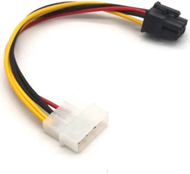 Alt view image 7 of 7 - Weastlinks 10PCS 6Pin Male to 4Pin Molex Male Power Supply Cable Graphics Card Power Port to D Plug Converter Cable
