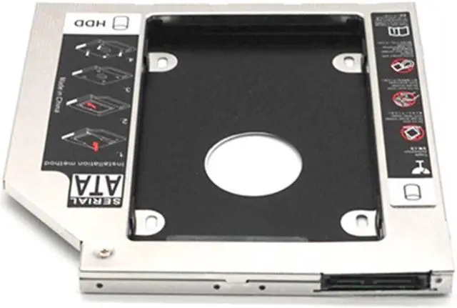 Alt view image 2 of 7 - Weastlinks Universal SATA 3.0 2nd HDD Caddy 9.5mm for 2.5" 2TB SSD Case Hard Disk Enclosure with LED for Laptop DVD-ROM Optical Bay