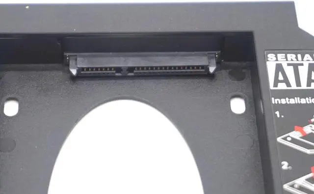 Alt view image 4 of 7 - Weastlinks Plastic Second 2nd HDD Caddy 12.7mm SATA 3.0 Optibay 2.5'' SSD DVD Hard Disk Driver Case CD-ROM Adapter Box Enclosure