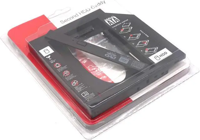 Alt view image 7 of 7 - Weastlinks Plastic Second 2nd HDD Caddy 12.7mm SATA 3.0 Optibay 2.5'' SSD DVD Hard Disk Driver Case CD-ROM Adapter Box Enclosure