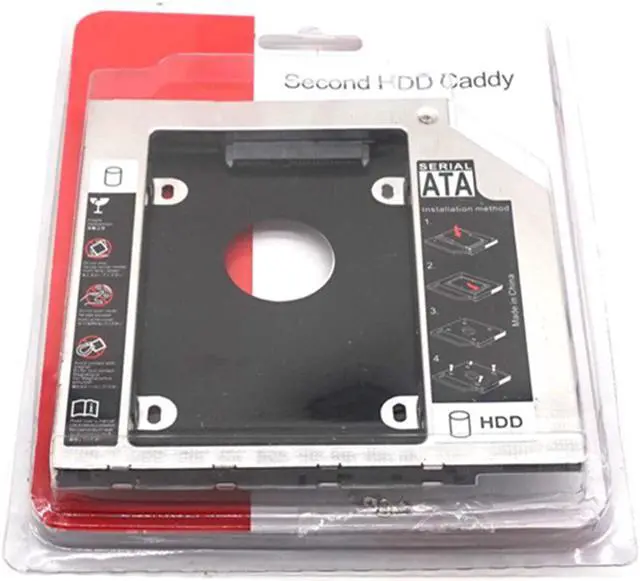 Alt view image 7 of 7 - Weastlinks Universal SATA 3.0 2nd HDD Caddy 9.5mm for 2.5" 2TB SSD Case Hard Disk Enclosure with LED for Laptop DVD-ROM Optical Bay