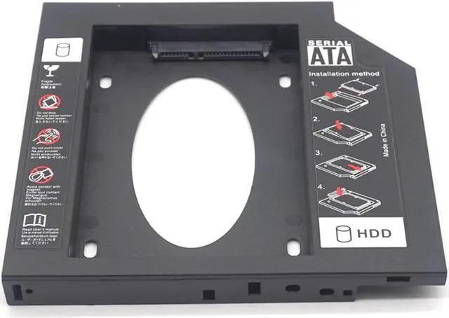 Alt view image 6 of 7 - Weastlinks Plastic Second 2nd HDD Caddy 12.7mm SATA 3.0 Optibay 2.5'' SSD DVD Hard Disk Driver Case CD-ROM Adapter Box Enclosure