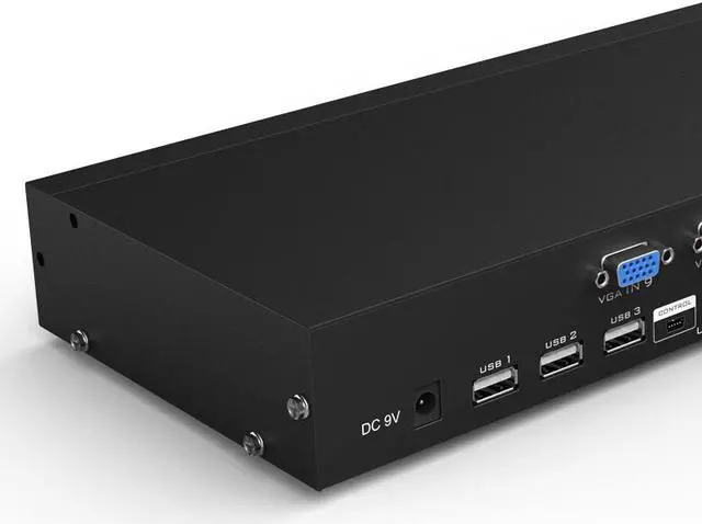 Alt view image 3 of 7 - Weastlinks 8 Port KVM Switch VGA USB Manual Keypress with Wired Remote Extension Switcher PC Selector for 8 PC 1 Monitor MT-801UK