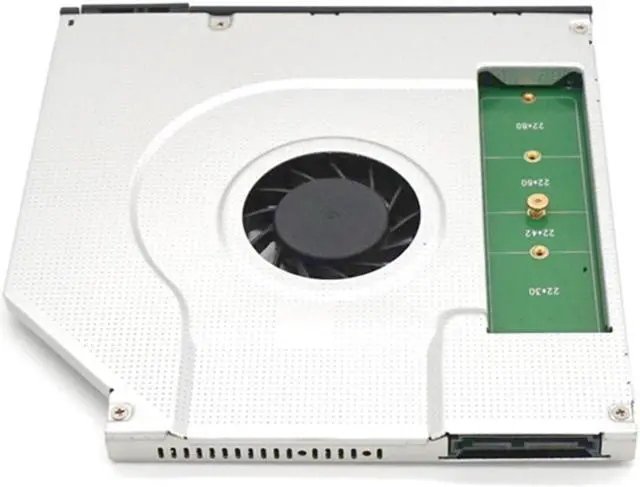 Alt view image 2 of 7 - Weastlinks M2 M.2 NGFF SSD Caddy Solid State Hard Disk Enclosure Adapter 9.5mm Laptop Internal Cooling Fan Inner CPU Cooler Radiator