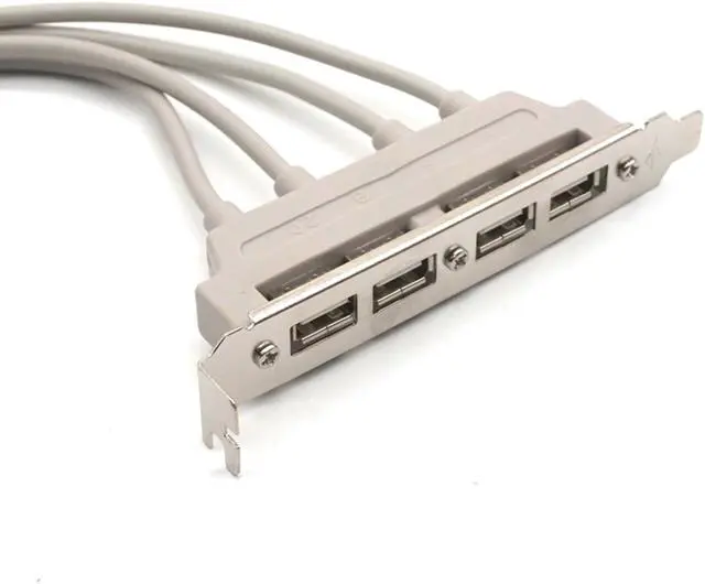 Alt view image 7 of 7 - Weastlinks PC Motherboard 4-Ports USB2.0 Hub With 9 Pin Header Rear Panel Expansion Bracket Host Adapter Cable USB Hub