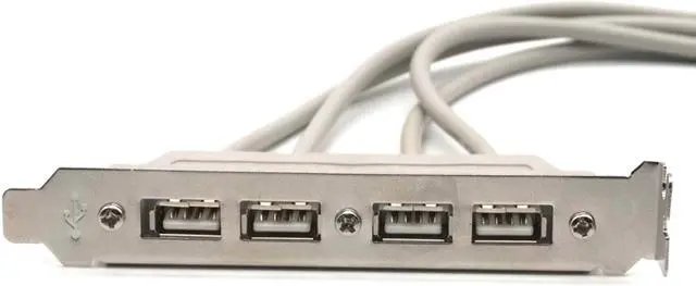Alt view image 3 of 7 - Weastlinks PC Motherboard 4-Ports USB2.0 Hub With 9 Pin Header Rear Panel Expansion Bracket Host Adapter Cable USB Hub