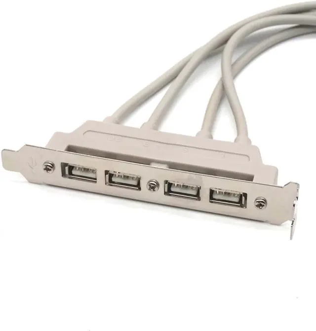 Alt view image 5 of 7 - Weastlinks PC Motherboard 4-Ports USB2.0 Hub With 9 Pin Header Rear Panel Expansion Bracket Host Adapter Cable USB Hub