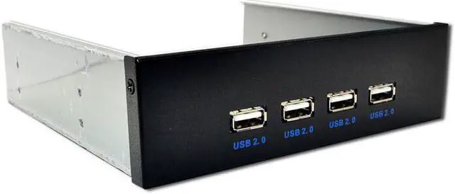 Main image of Weastlinks 4 Ports USB 2.0 Front Panel USB Hub Splitters Adapter USB 2.0 Hub USB-HUB Multiple Splitter Hubs 5.25 Driver Bay for PC Computer