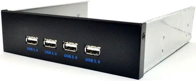 Alt view image 4 of 5 - Weastlinks 4 Ports USB 2.0 Front Panel USB Hub Splitters Adapter USB 2.0 Hub USB-HUB Multiple Splitter Hubs 5.25 Driver Bay for PC Computer