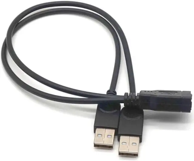 Alt view image 7 of 7 - Weastlinks 2pcs USB Female A To Dual A Male High Speed ??USB 2.0 Charging Data Sync Power Charger Cable For PC