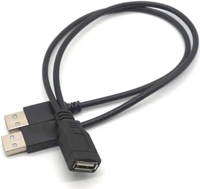 Alt view image 2 of 7 - Weastlinks 2pcs USB Female A To Dual A Male High Speed ??USB 2.0 Charging Data Sync Power Charger Cable For PC