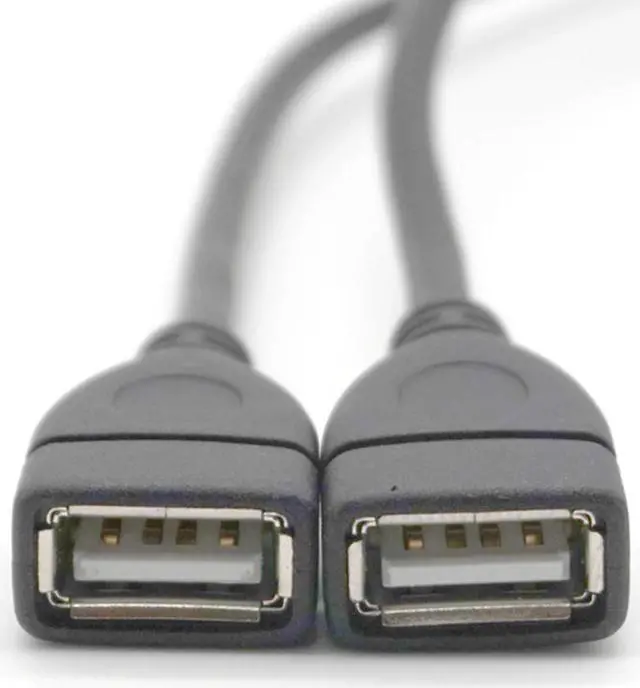 Alt view image 4 of 7 - Weastlinks 45CM 10 Pin Motherboard Female Header to 2 Port Dual USB 2.0 Male Adapter Dupont Y Splitter Cable (10Pin/2AM)