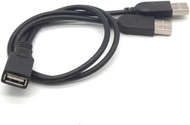 Alt view image 6 of 7 - Weastlinks 2pcs USB Female A To Dual A Male High Speed ??USB 2.0 Charging Data Sync Power Charger Cable For PC