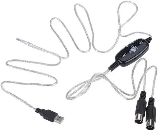 Alt view image 2 of 7 - Weastlinks USB MIDI Cable Converter TO PC Music Keyboard Adapter USB TO Keyboard PC MIDI Interface Adapter Cable