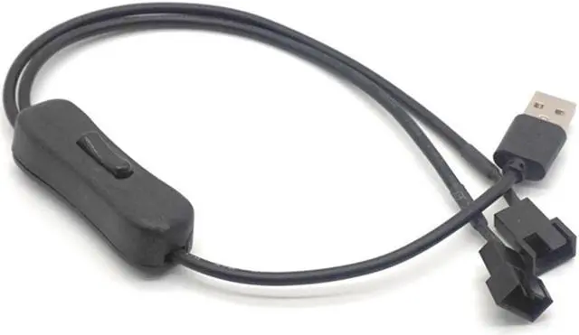 Alt view image 7 of 7 - Weastlinks 2 way 4 Pin Computer PC Fan Power Cable Connector Adapter 5V 40cm Connect 4pin fan to USB Adapter Cable