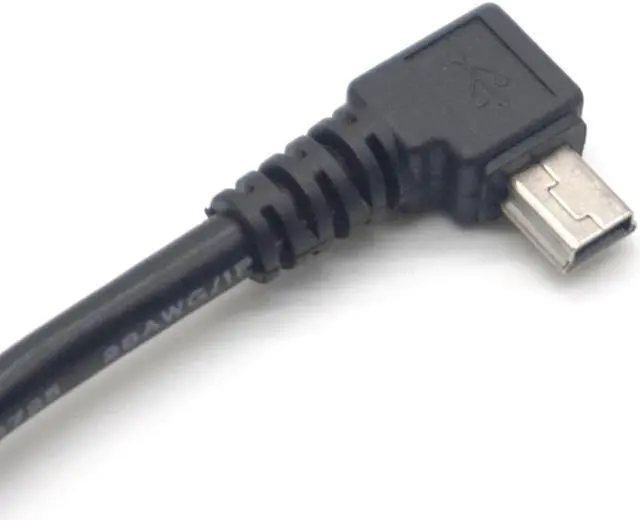 Alt view image 6 of 7 - Weastlinks Mini USB B Type 5pin Male Left Right Angled 90 Degree to USB 2.0 Male Data Cable