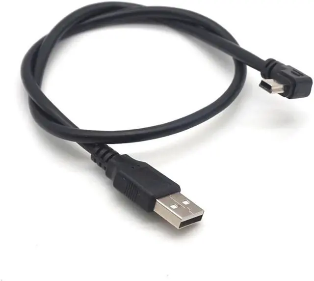 Alt view image 5 of 7 - Weastlinks Mini USB B Type 5pin Male Left Right Angled 90 Degree to USB 2.0 Male Data Cable