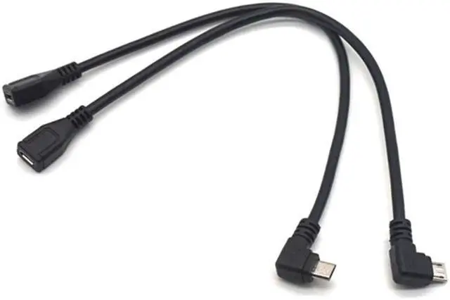 Main image of Weastlinks Converter Data Cable left and right 90 Degree Micro USB Male To Female Adapter Converter Data Cable