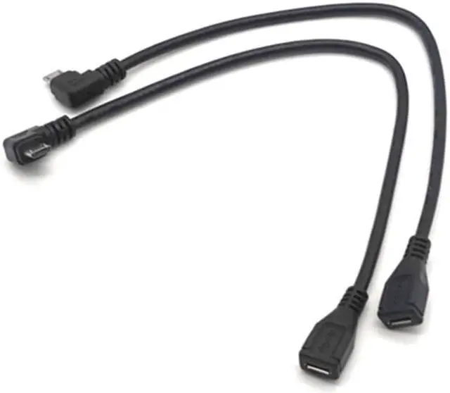 Alt view image 7 of 7 - Weastlinks Converter Data Cable left and right 90 Degree Micro USB Male To Female Adapter Converter Data Cable