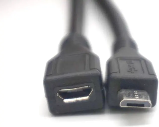 Alt view image 6 of 7 - Weastlinks 2PCS Micro USB 2.0 Type B Male To Female Extension Cable Wire Extender Charging Cable