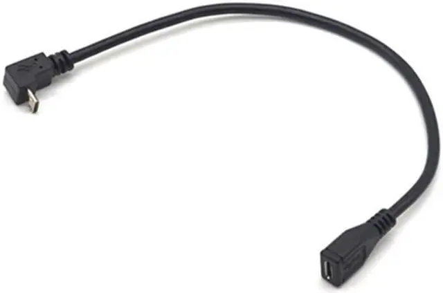 Alt view image 6 of 7 - Weastlinks 2pcs Micro USB Male to Micro USB 5Pin Female plug Down Angled Extension Cable Adapter Converter