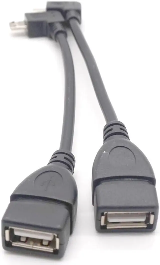 Alt view image 4 of 6 - Weastlinks Right Left Angle USB A Female to Micro USB Male Converter OTG Adapter Cable Black for Samsung LG Xiaomi Android Phone