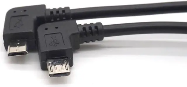 Alt view image 3 of 6 - Weastlinks Right Left Angle USB A Female to Micro USB Male Converter OTG Adapter Cable Black for Samsung LG Xiaomi Android Phone