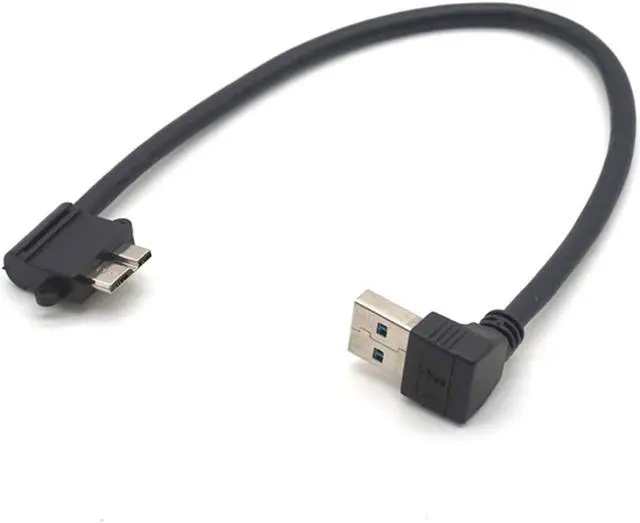 Alt view image 2 of 7 - Weastlinks UP Angled 90 Degree USB 3.0 to Micro 10Pin Right Angled Cable 20cm for Cell phone & Hard Disk SSD