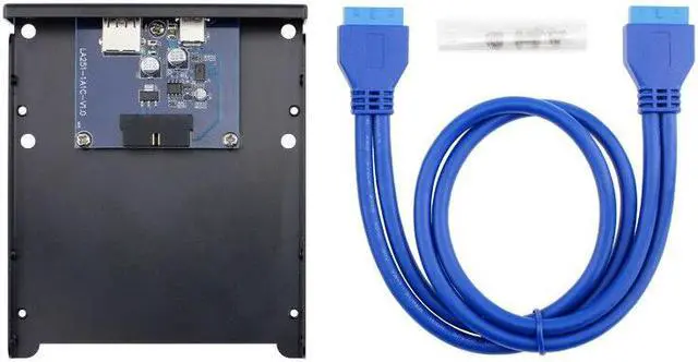Alt view image 6 of 8 - Weastlinks USB 3.0 Type-A & USB 3.1 Type-C USB-C Dual Port to Motherboard 20 Pin Front Panel for 3.5" Floppy Bay